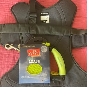 Brand new dog harness and leash